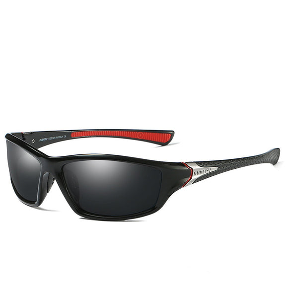 DUBERY Square Sports Style Polarized Men's Sunglasses, Male Ultralight Frame Goggles