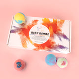 14 Pieces of Explosive Salt Ball Gift Box with Various Fragrance, Bubble Bath Bomb, Bath Balls