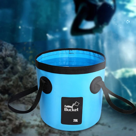 Portable Travel Bag, Folding Fishing Bucket, Outdoor Convenient Travel Car Wash Waterproof Pouch