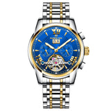 Automatic Mechanical Tourbillon Men's Watch – Multifunction Calendar, Week Display, Luminous & Waterproof
