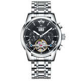 Automatic Mechanical Tourbillon Men's Watch – Multifunction Calendar, Week Display, Luminous & Waterproof