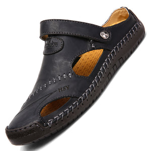 Men's Closed Toe Sandals, Summer Adjustable Slides Slippers, Fashion Beach Shoes