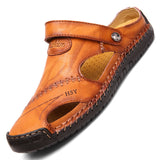 Men's Closed Toe Sandals, Summer Adjustable Slides Slippers, Fashion Beach Shoes