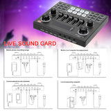 English Version V9 Mobile Phone Live Sound Card Set, K Song with Bluetooth Soundcard