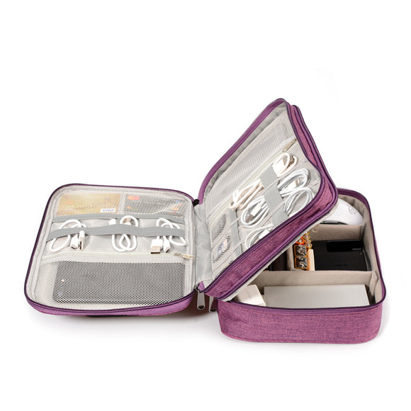 Cable Organizer Bag, Travel Electronic Accessories Carrying Case for Digital Camera, USB, Charger, Power Bank, etc., Storage Bag Box