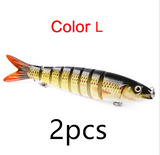 Pike Fishing Lures, Artificial Multi Jointed Sections, Hard Bait Trolling Pike Carp Fishing Tools