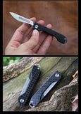 Carbon Fiber Box Knife with Cut Rope Engraving Knife, Mini Outdoor Multifunctional Folding Scalpel Utility Tool
