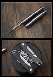Carbon Fiber Box Knife with Cut Rope Engraving Knife, Mini Outdoor Multifunctional Folding Scalpel Utility Tool