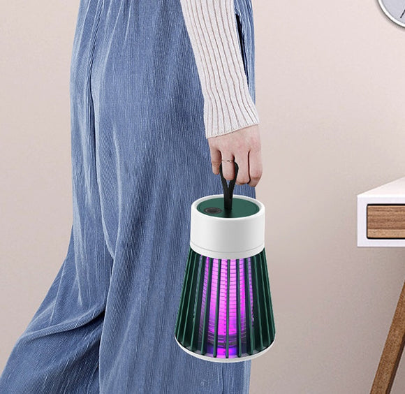 Electric-shock Physical Mosquito Killer, Light Purple Light Portable Outdoor Bedroom USB Rechargeable Insect Trap