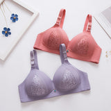 Comfortable Middle-aged Women's Bra, Sexy Chest Gathered Brassiere without Steel Ring