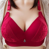 Comfortable Middle-aged Women's Bra, Sexy Chest Gathered Brassiere without Steel Ring
