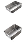 Stainless Steel Food Turnover Square Basin