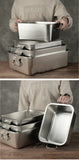 Stainless Steel Food Turnover Square Basin