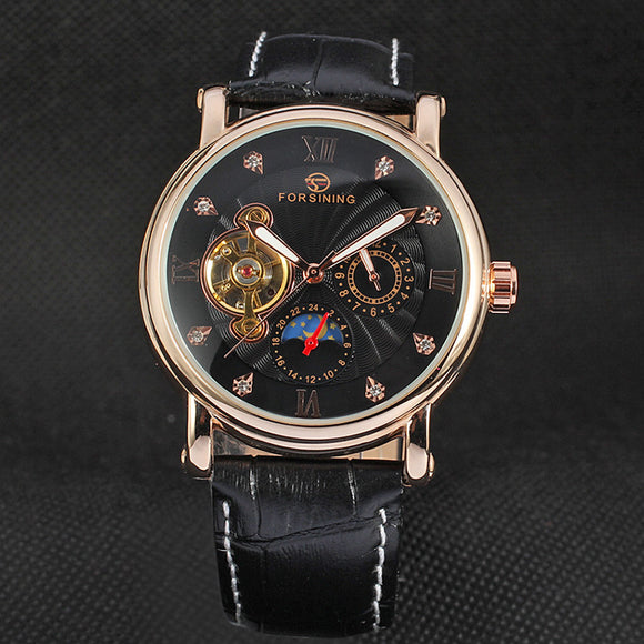 Diamond Mechanical Watch, Star Sun Hollow Machinery