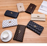 Korean Version of the New Wallet, Multi-Splicing Embossing Card Holder