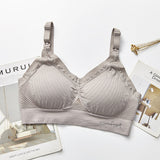 Seamless Mesh Breast-Feeding Underwear, Female Nursing Bra, Large Size Feeding Clothing