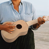 21 inches White Wooden Ukulele Soprano Hawaiian DIY Guitar Uke Kit Musical Instrument