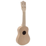 21 inches White Wooden Ukulele Soprano Hawaiian DIY Guitar Uke Kit Musical Instrument