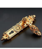 European Luxury Wooden Door Handle Lock for Rooms & Villas