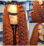 Fluffy Corn Hot Small Volume Middle Point Long Curly Hair, Wine Red Hair, Fiber Headgear Wig