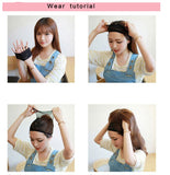 Fluffy Corn Hot Small Volume Middle Point Long Curly Hair, Wine Red Hair, Fiber Headgear Wig