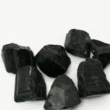 Natural Black Tourmaline Rough Stones 100g – Multi-size Raw Crystal Pieces