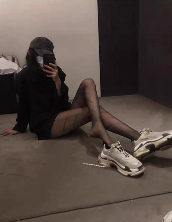 Bungee Socks, Women, Hot Girls' Thin European and American Ladies JK Black Stockings