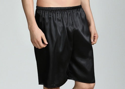 Men's Thin Faux Silk Casual Shorts