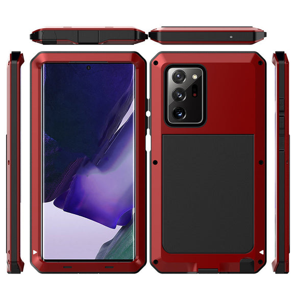 Three Anti-armor Anti-Fall Suitable for Samsung Note 20 Ultra Metal Silicone Protective Shell Waterproof Sets