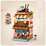 LOZ1653 Hot Spring Street View Small Particle Building Blocks, Mini Children's Toy, Corporate Gift Idea