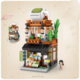 LOZ1653 Hot Spring Street View Small Particle Building Blocks, Mini Children's Toy, Corporate Gift Idea