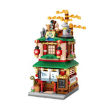 LOZ1653 Hot Spring Street View Small Particle Building Blocks, Mini Children's Toy, Corporate Gift Idea
