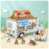 Van 1188, Small Particles Building Blocks, Inserting Car Model Toy