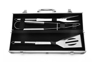Aluminum Box Stainless Steel Grill Set, BBQ Barbecue Tools