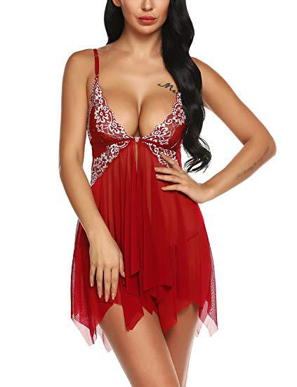 Lace Style, Translucent, Mesh, Suspender Skirt Set