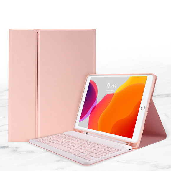 Compatible with Apple, Air10.9 iPad10.2 Pen Slot Bluetooth Keyboard Leather Case Pro9.7 Air2 Mini45 Detachable Keyboard Cover