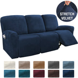Elastic Full-inclusive Rocking Chair Cover, American Sofa Cover, Protective Thick Fabric Three Seat Recliner Cover