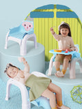 Children Shampoo Recliner, Dining Chair Dining Table Stool, Foldable Baby Shampoo Artifact Can Sit Lying Shampoo Stool