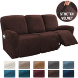 Elastic Full-inclusive Rocking Chair Cover, American Sofa Cover, Protective Thick Fabric Three Seat Recliner Cover
