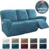 Elastic Full-inclusive Rocking Chair Cover, American Sofa Cover, Protective Thick Fabric Three Seat Recliner Cover