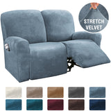Elastic Full-inclusive Rocking Chair Cover, American Sofa Cover, Protective Thick Fabric Three Seat Recliner Cover