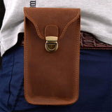 Leather Retro Mobile Phone Bag, Home or Outdoor Portable Mobile Phone Protective Cover or Storage Bag