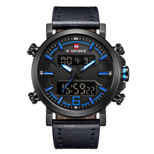 Naviforce Lingxiang 9135 Men's Quartz Watch, Electronic Waterproof Belt Sports Watch