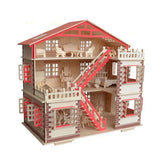 DIY Wooden Assembly Cottage House Model — Mini 3D Building Kit with Furniture, Educational Toy