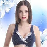 Pure Cotton Pregnant and Lying-in Women's No Steel Ring, Sleep Nursing Cross Bra
