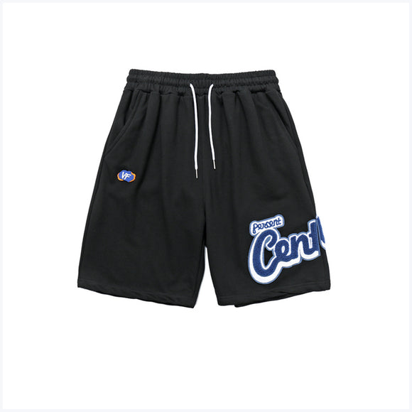 Flocking Letter, Printed Outdoor Casual Shorts for Men and Women