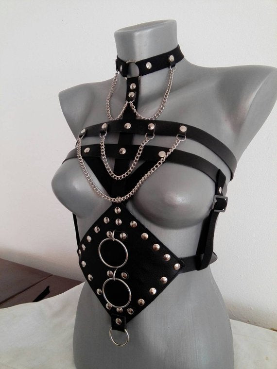 PU Erotic Fetish Dress, Adult Exotic Camisole Bondage, Women's Clothing Accessories, Body Belt Leather Straps
