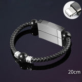 Data Cable Bracelet, Portable Leather Charging Device