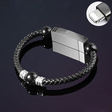 Data Cable Bracelet, Portable Leather Charging Device