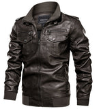 Spring and Autumn, Men's Sports Washed Retro Leather Jacket